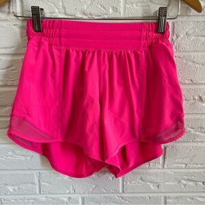 Lululemon Hotty Hot Short II 4” Pink Highlight Size 4 Tall RARE color!
